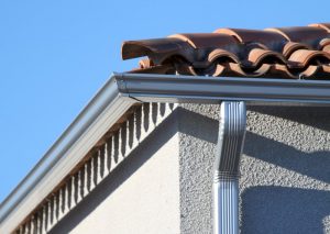 A home with a gutter system.