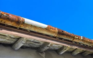 Rusty gutters.