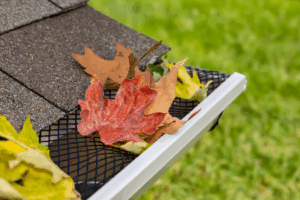 a closeup of a gutter guard